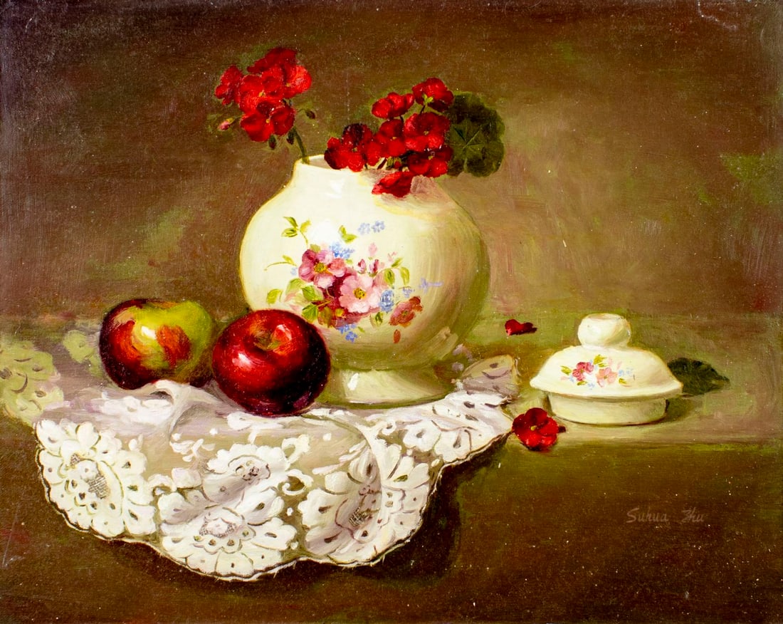 Suhua Zhu (US,China,20C) oil painting (1 of 13)