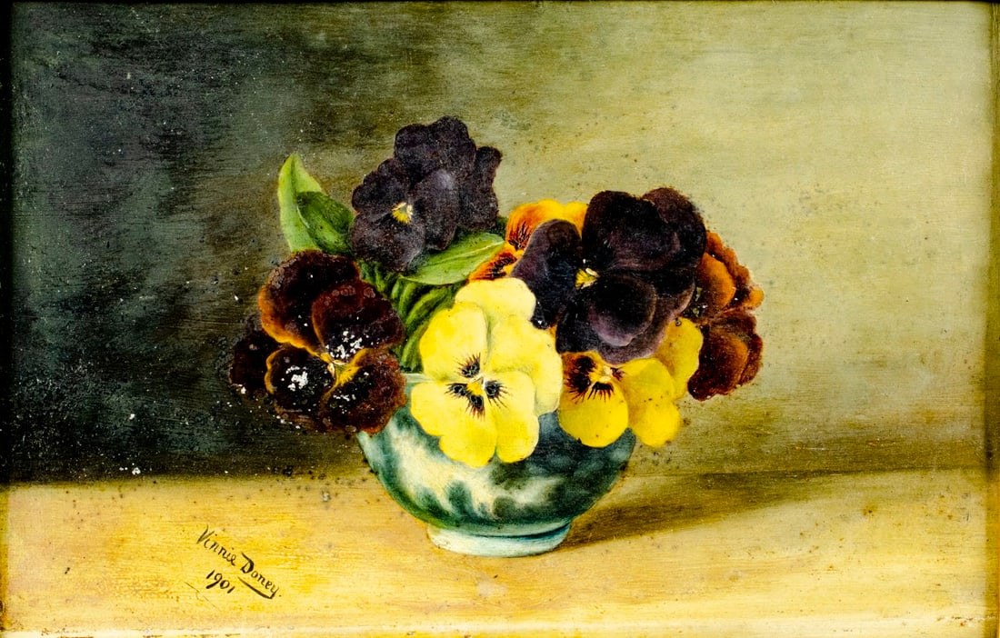 Vinnie Doney (US,19/20C) oil painting antique (1 of 13)