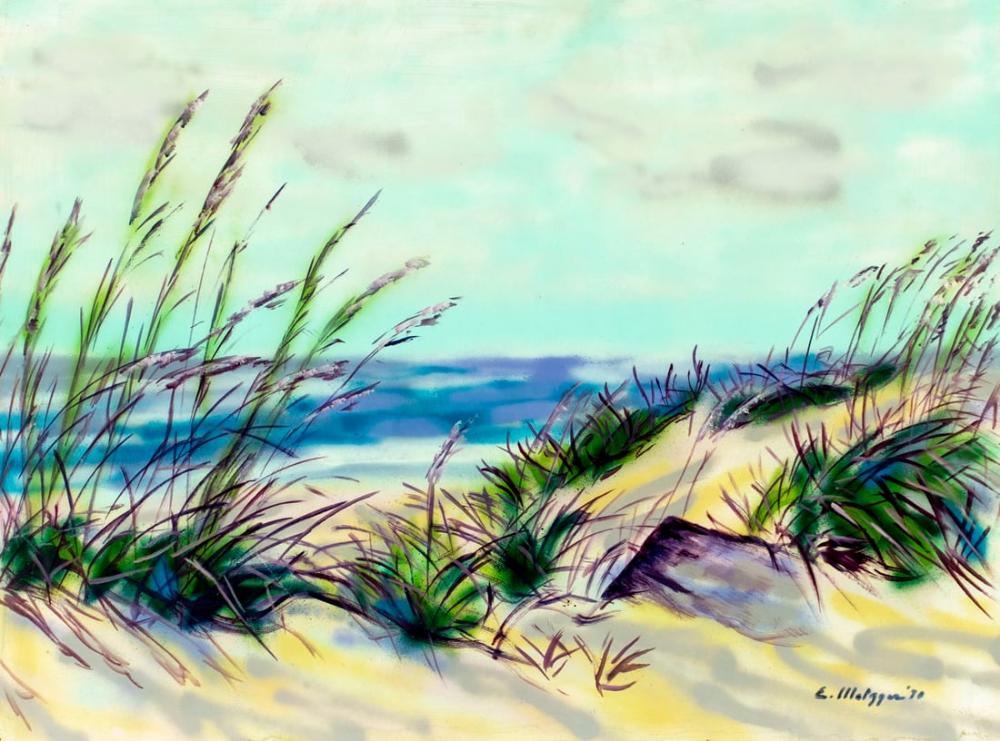 Evelyn Metzger (NY,Brazil,1911-2007) acrylic painting (1 of 12)