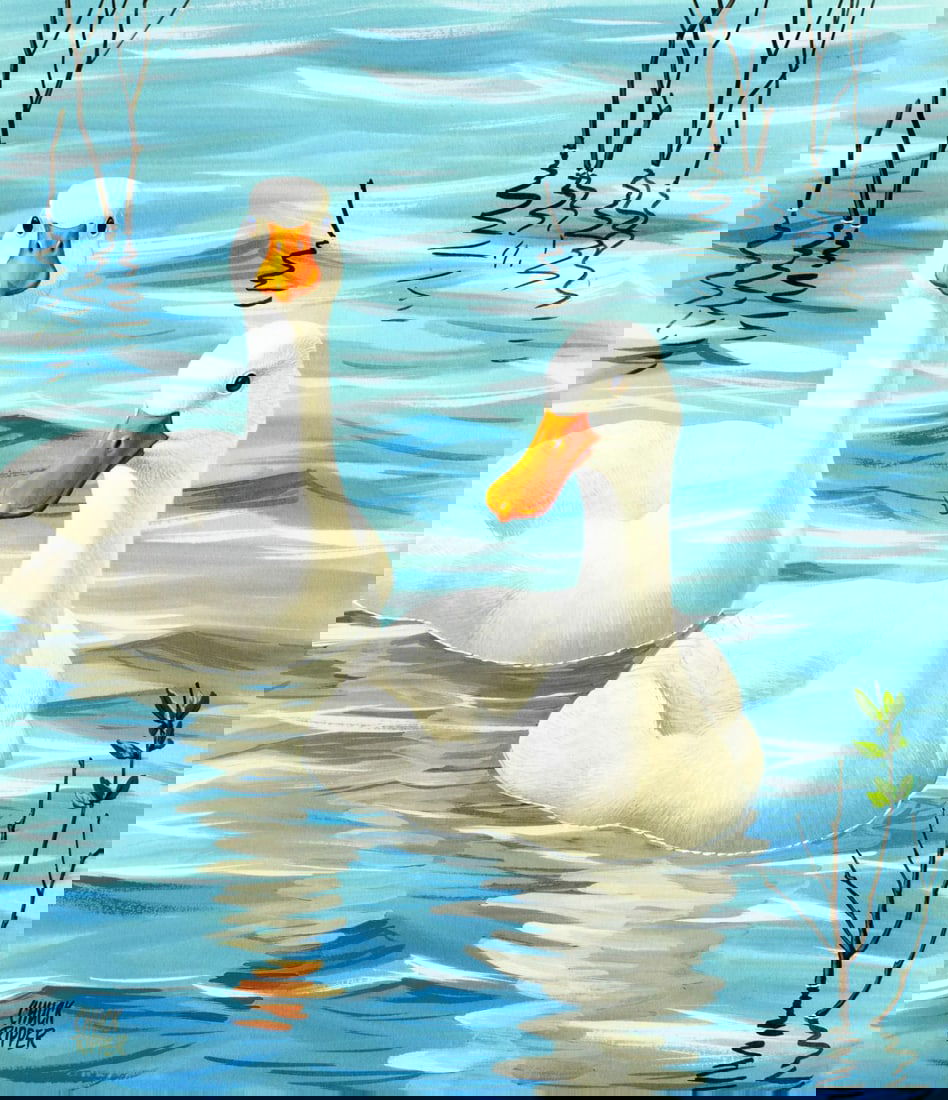 Chuck Ripper (WV,PA,1929-2019) gouache painting (1 of 13)