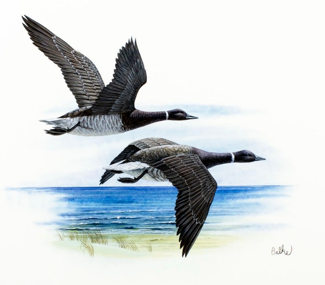 Don Balke (NC,1933-?) gouache painting (1 of 14)