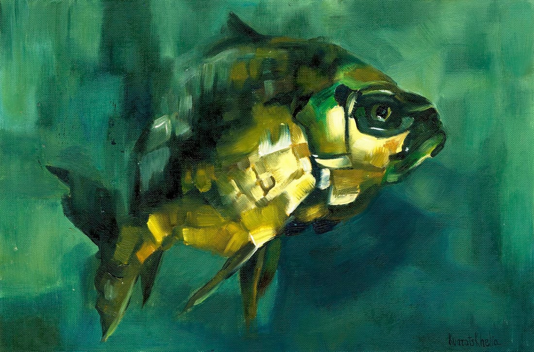 Alina Kvaratshelia (Ukraine,20/21C) oil painting (1 of 13)