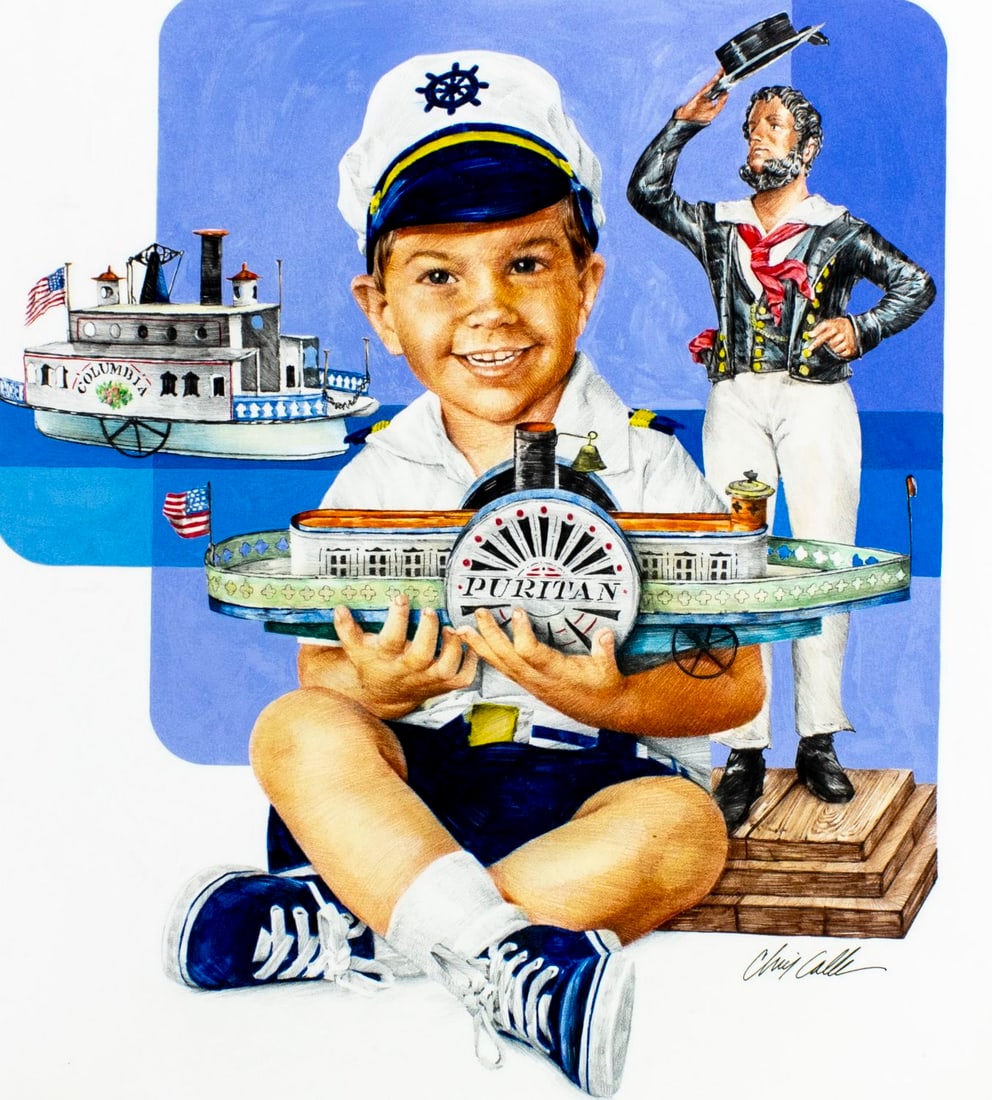 Chris Calle (US,b 1961) mixed media painting (1 of 13)