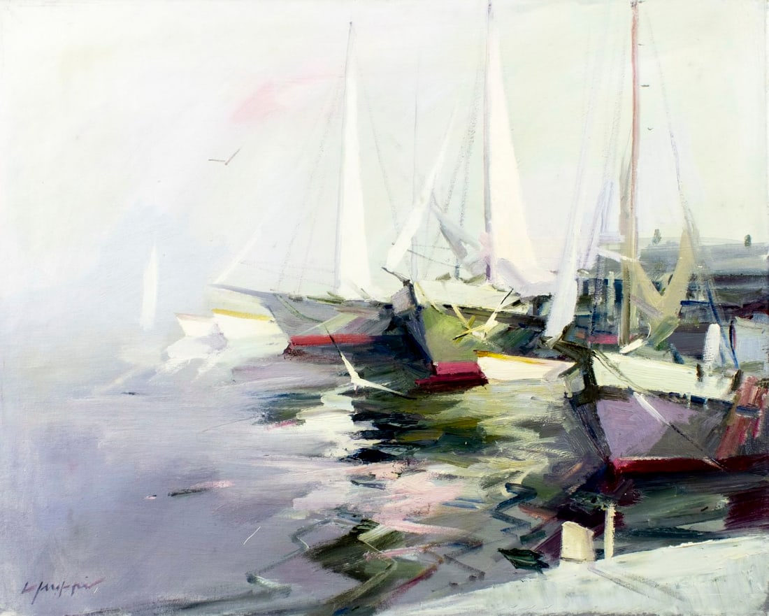 Charles C Gruppe (CT,NY,FL,1928-2019) oil painting (1 of 13)