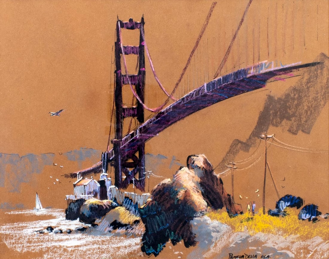 Pam Della (CA,1927-???) pastel painting (1 of 12)