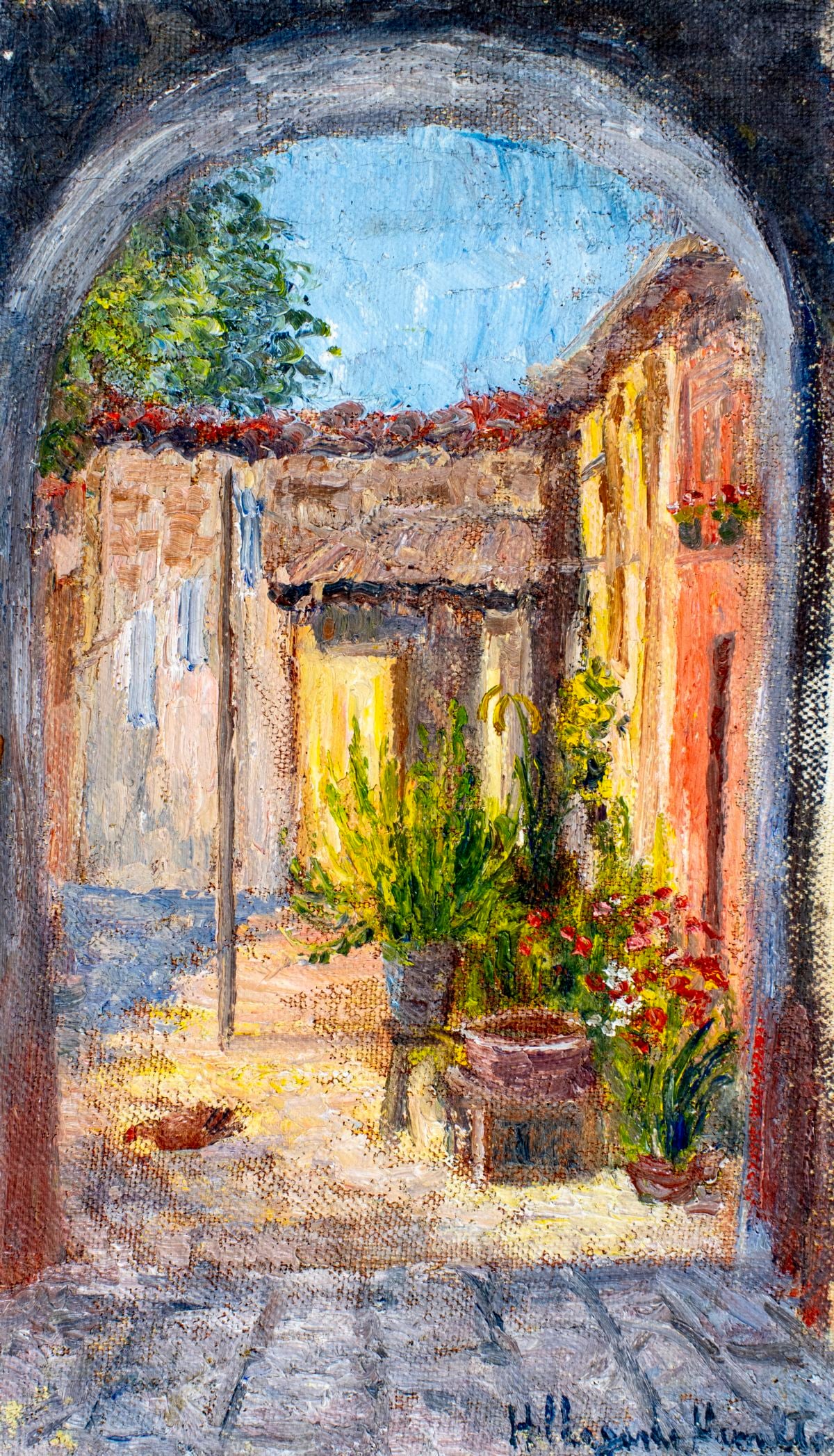 Hildegarde Hamilton (FL,VA,1898-1970) oil painting (1 of 12)