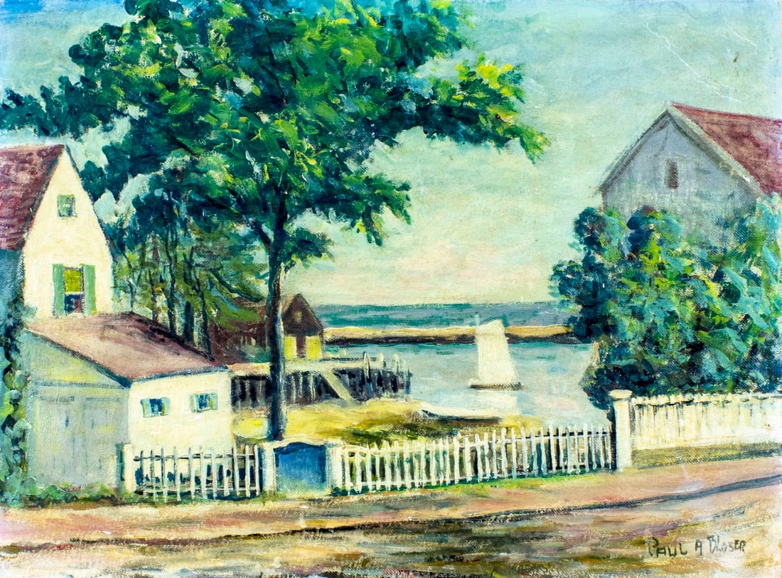 Paul A Bloser (PA,NJ,1891-1971) oil painting (1 of 12)