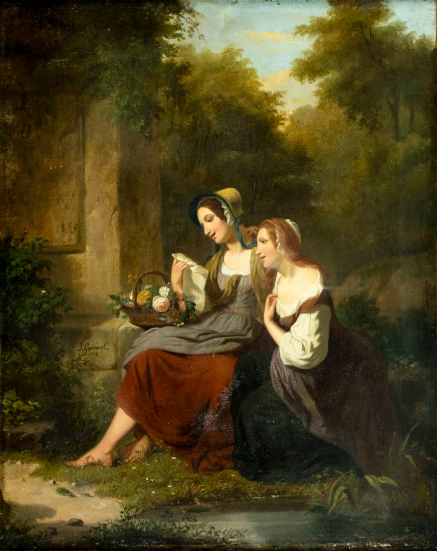 Jozef Geirnaert (Belgium,1791-1859) oil painting antique (1 of 13)