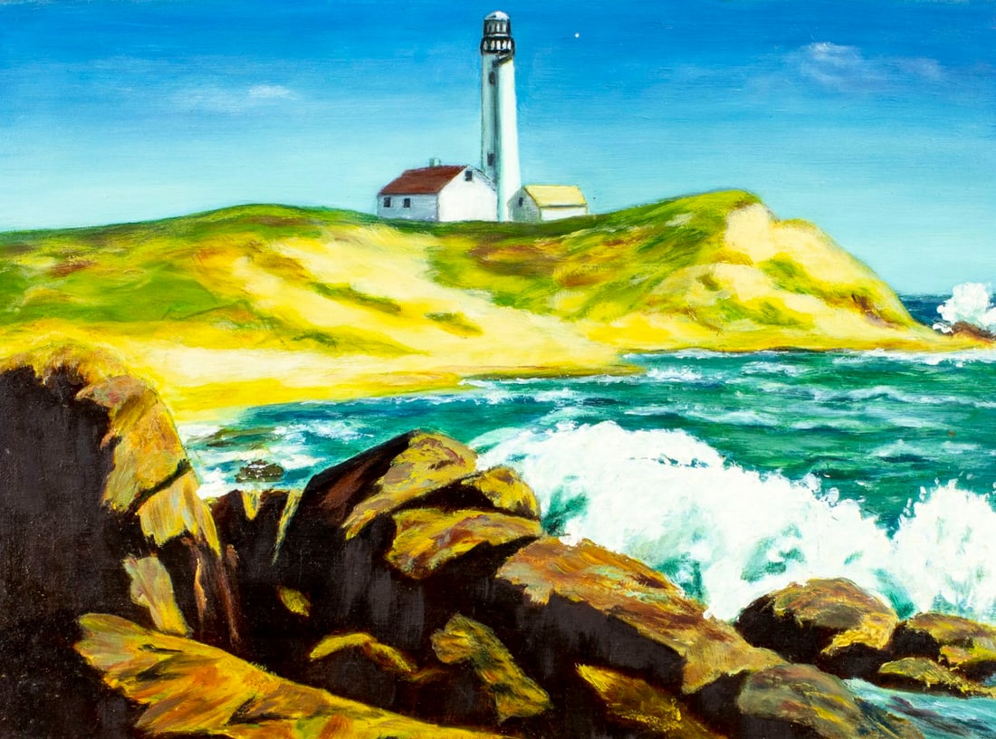 Vintage mid 20C American oil painting (1 of 10)