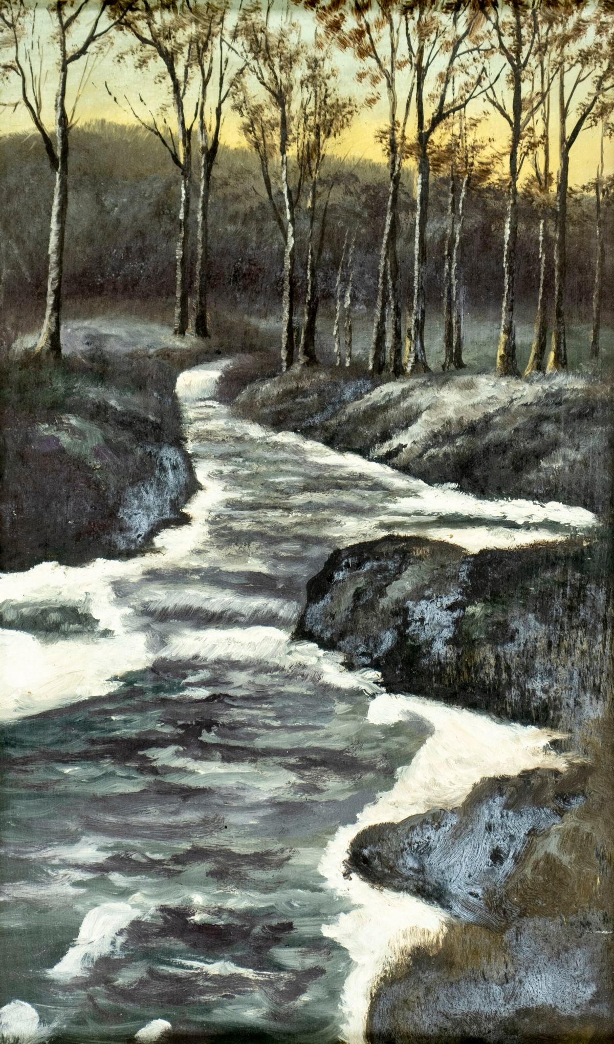 Antique early 20C American oil painting (1 of 13)