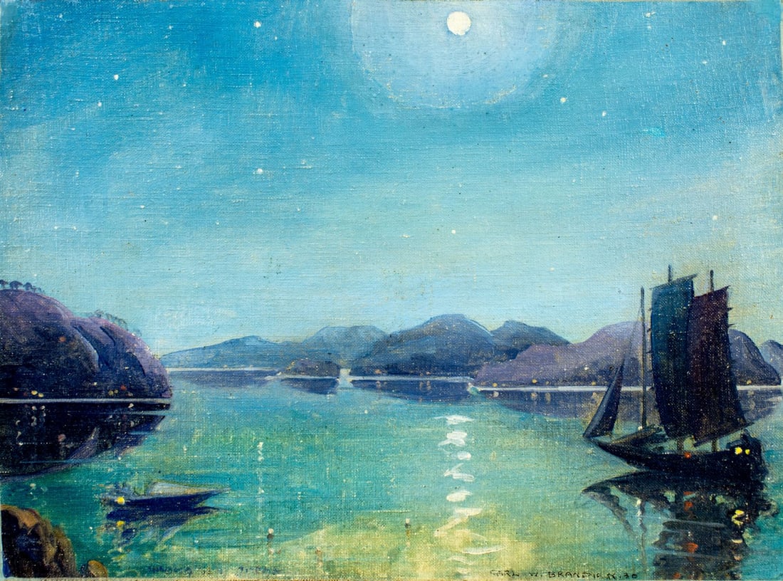 Carl Brandien (NY,1886-1965) oil painting antique (1 of 14)