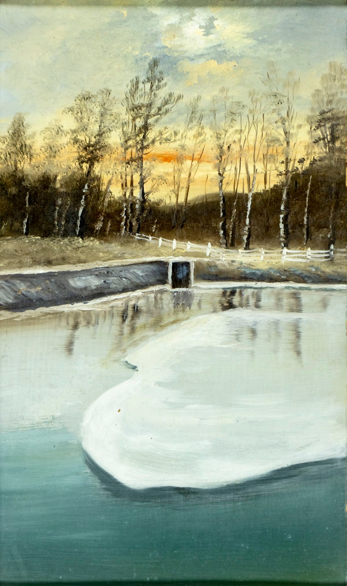 Antique early 20C American oil painting (1 of 11)