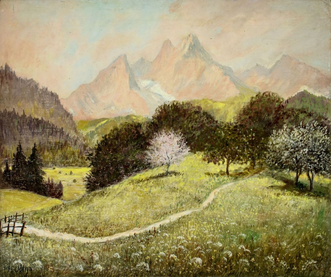 H Jotha (Austria,mid 20C) oil painting (1 of 12)