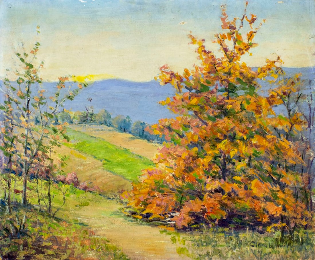 Clara Laughlin Hamilton (IN,OH,1872-1968) oil painting (1 of 11)