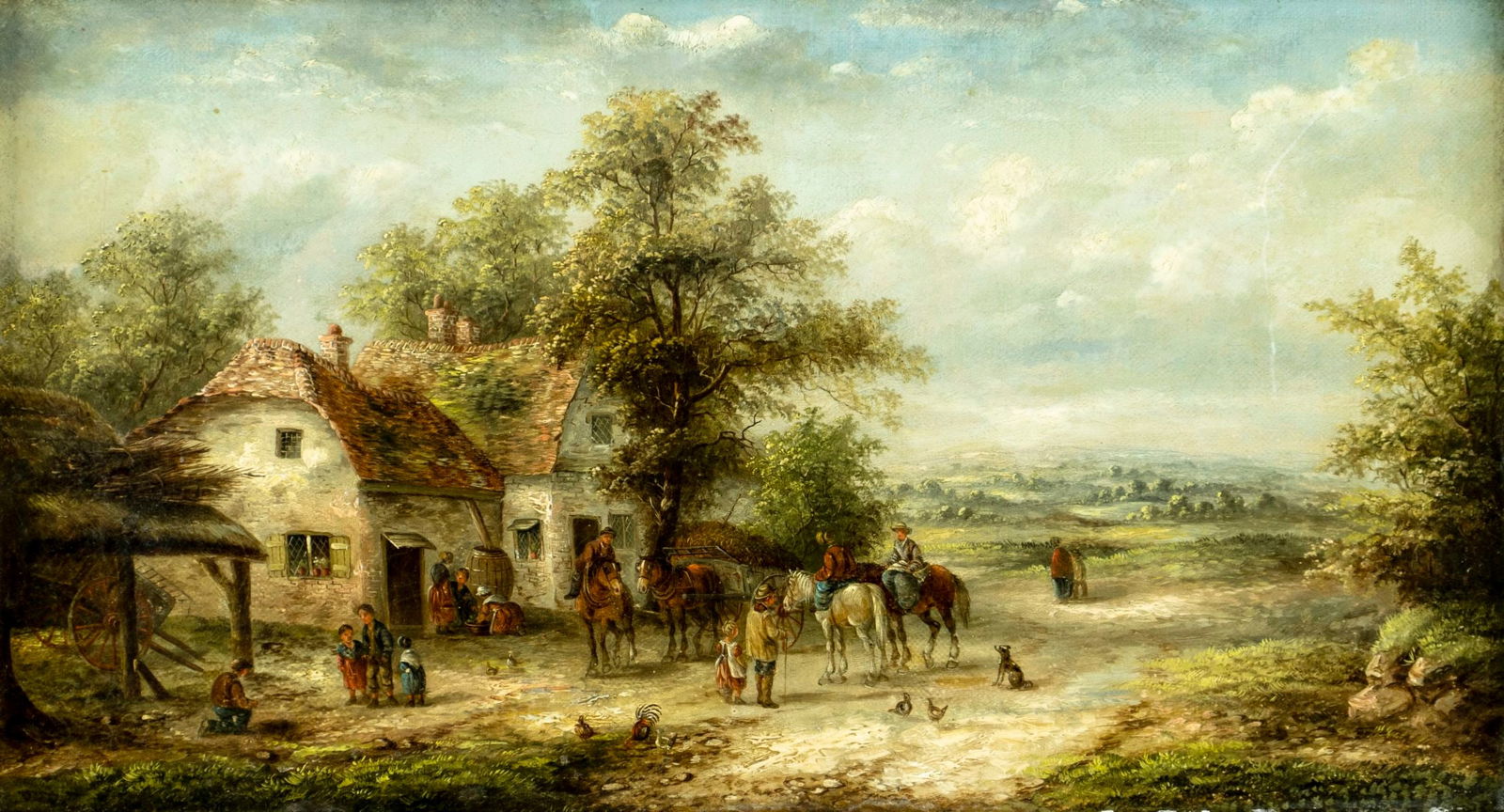 Antique 19C British oil painting (1 of 11)