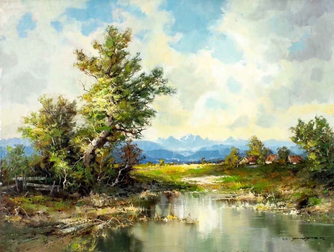 Schuster (German,20C) oil painting (1 of 14)