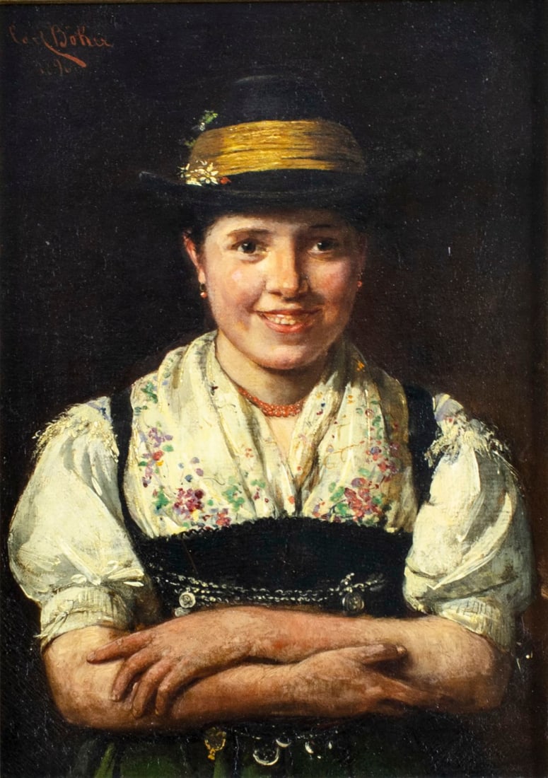 Karl Boker (German,1836-1905) oil painting antique (1 of 13)