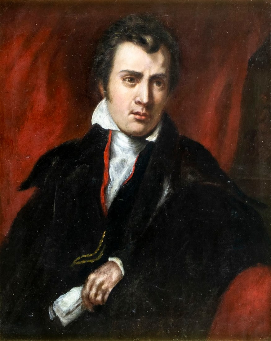 Antique 19C European oil painting (1 of 12)