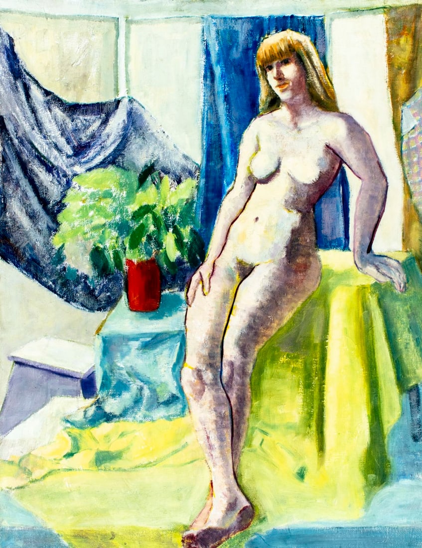 Vintage mid 20C American oil painting (1 of 11)