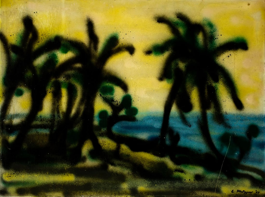 Evelyn Metzger (NY,Brazil,1911-2007) acrylic painting (1 of 14)