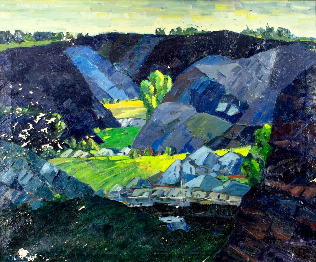 Leighton Cram (MA,1895-1981) oil painting (1 of 13)