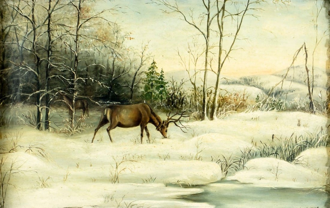 L M Rose (US,early 20C) oil painting antique (1 of 12)