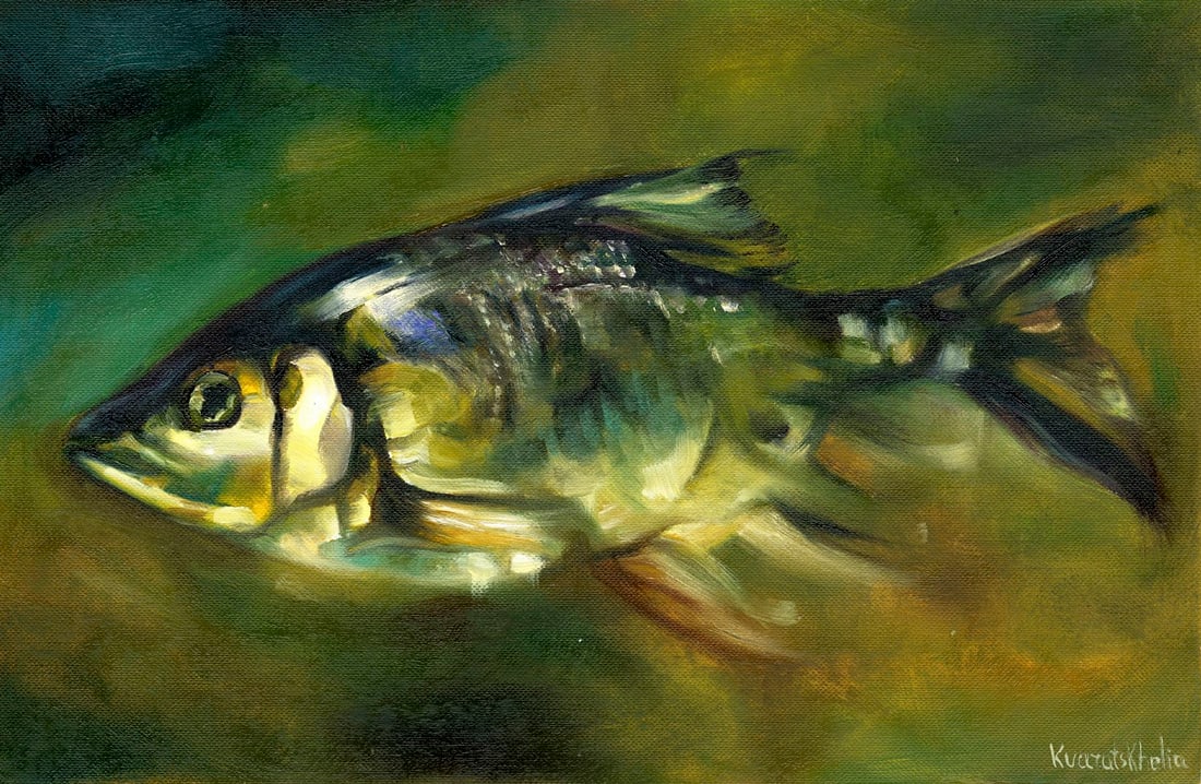 Alina Kvaratshelia (Ukraine,20/21C) oil painting (1 of 12)