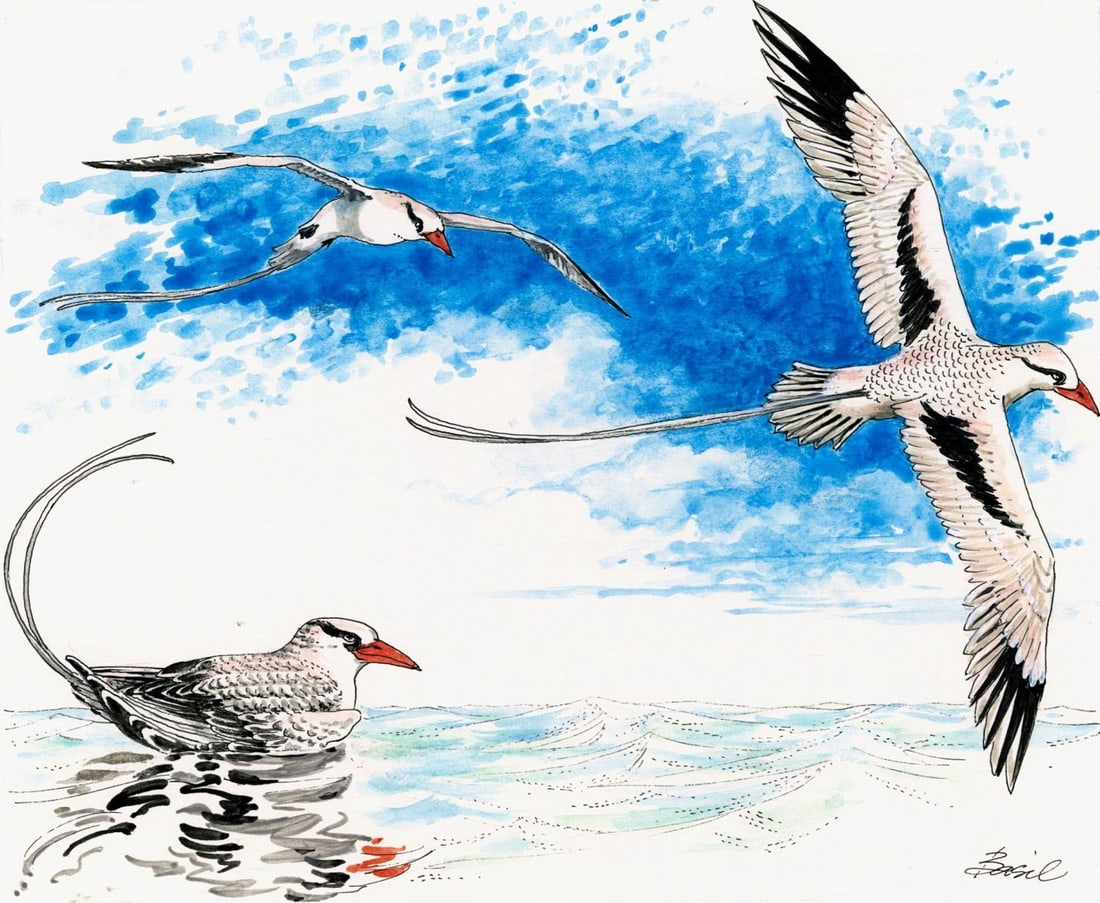 Basil Smith (UK,1925-2010) watercolor painting (1 of 13)