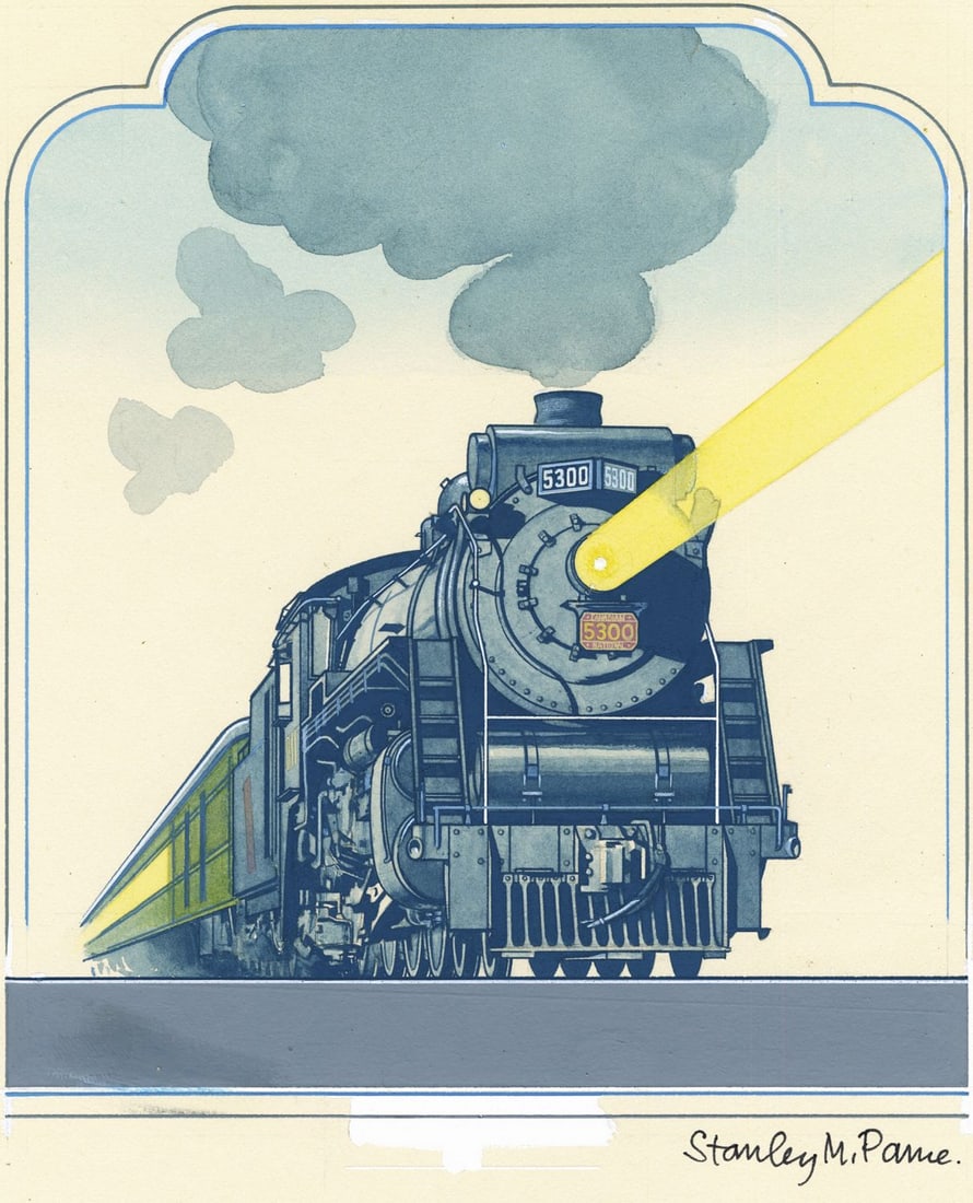 Stanley Paine (UK,1934-?) gouache painting (1 of 12)