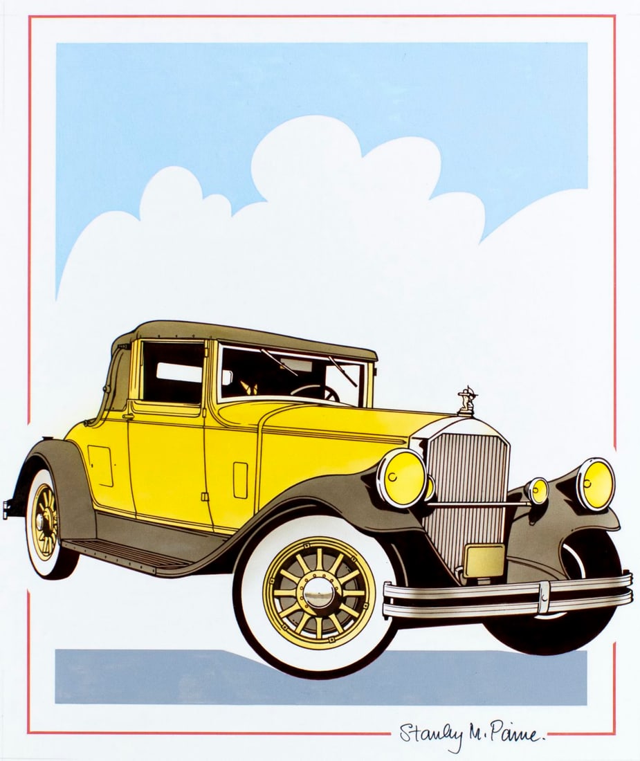 Stanley Paine (UK,1934-?) gouache painting (1 of 13)