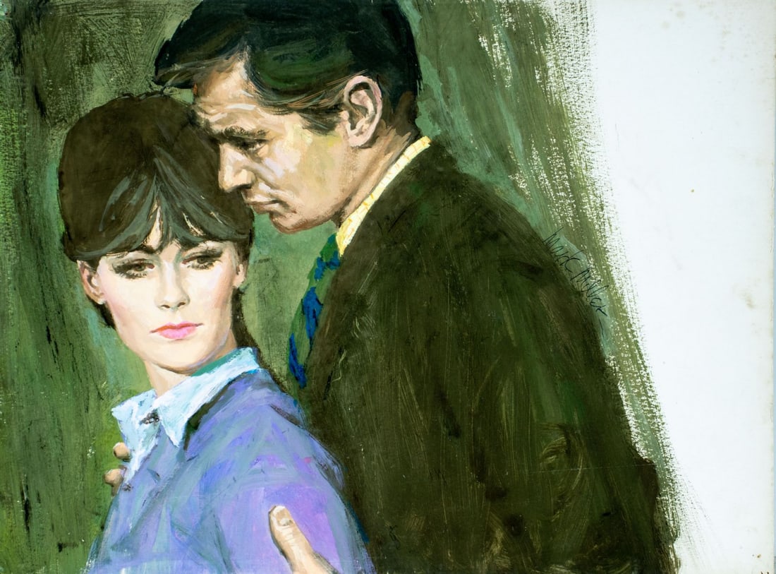 Mark Miller (NY,CA,NC,1919-2008) gouache painting (1 of 13)