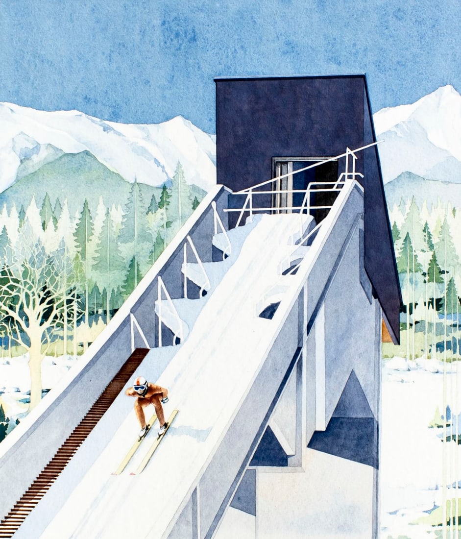 Andreja M Milenkovic (Serbia,1923-2005) watercolor painting (1 of 14)