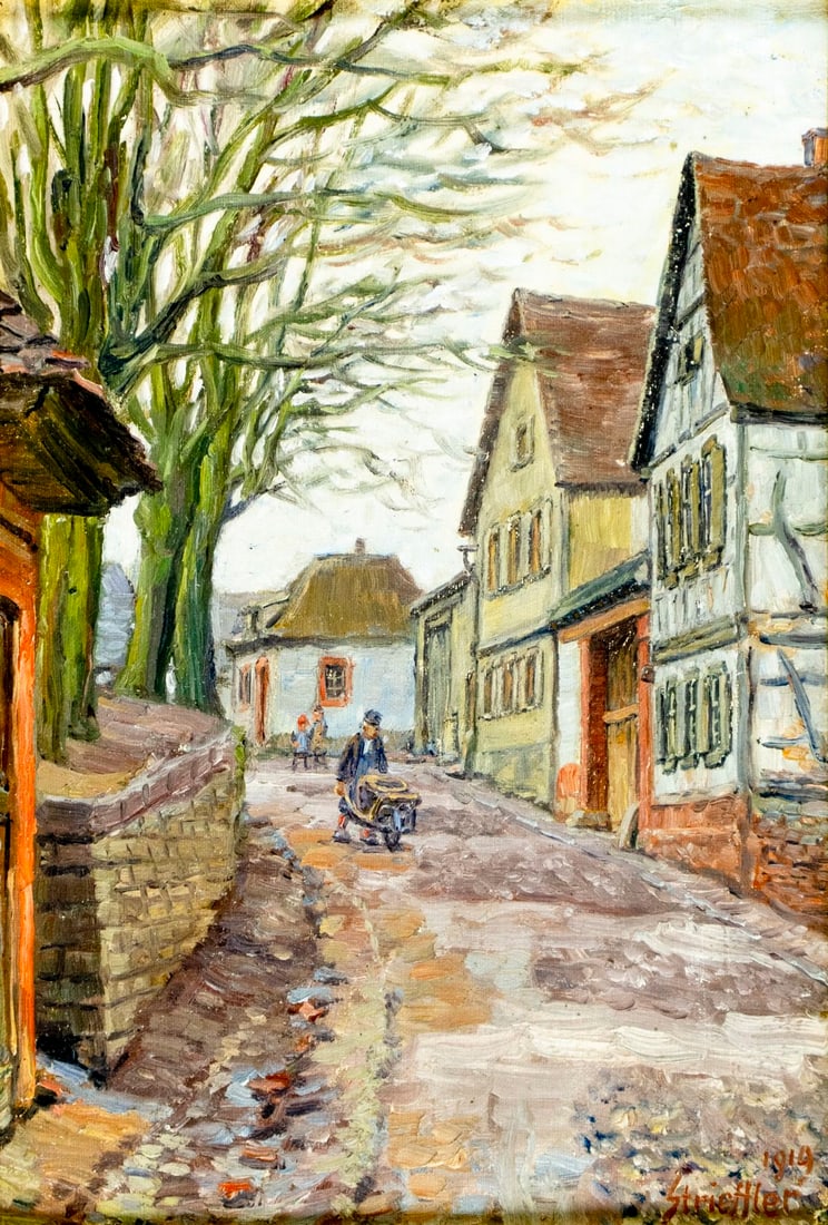 Heinrich Strieffler (German,1872-1949) oil painting antique (1 of 13)