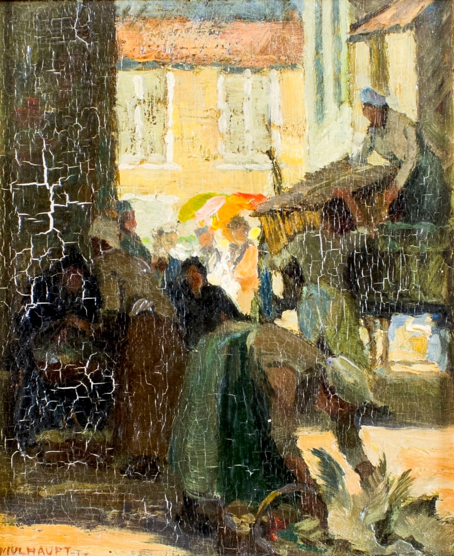 Frederick Mulhaupt (KS,NY,MA,MO,1871-1938) oil painting antique (1 of 13)