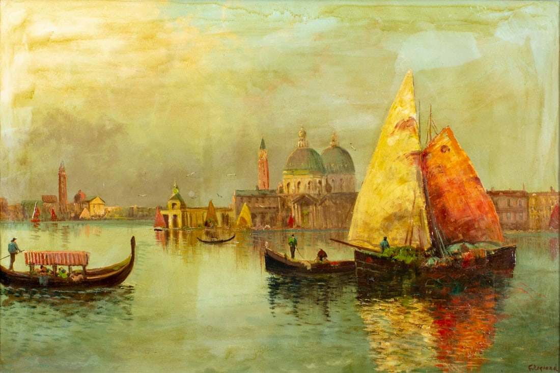 Gregiore (Italy,mid 20C) oil painting (1 of 13)