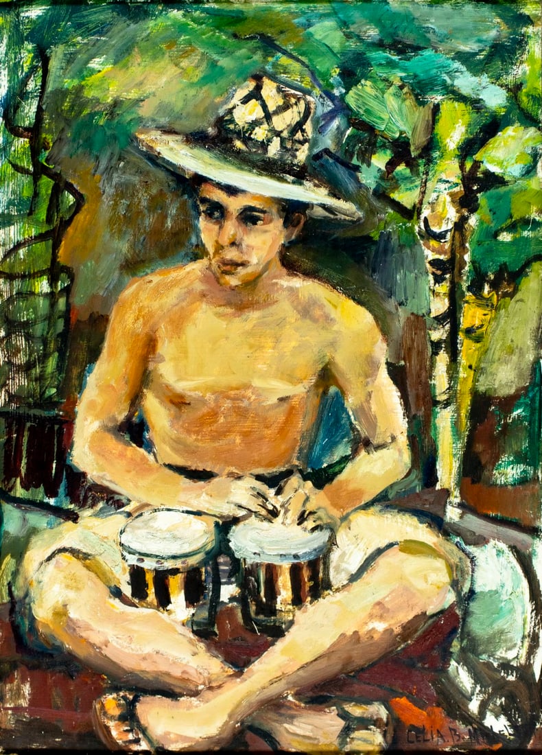 Celia B Michelena (CA,Mexico,1910-2006) oil painting (1 of 12)