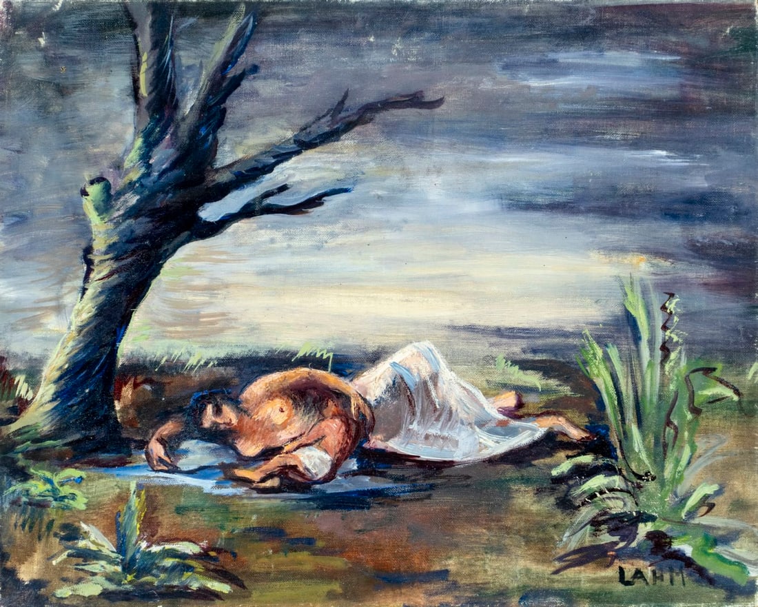 Rene Lahm (NY,AZ,1897-1945) oil painting antique (1 of 14)