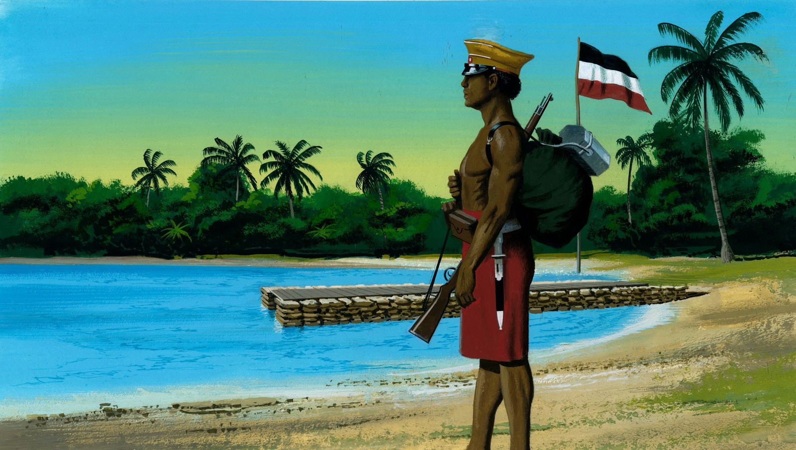 Dean Ellis (NY,1920-2009) gouache painting (1 of 13)