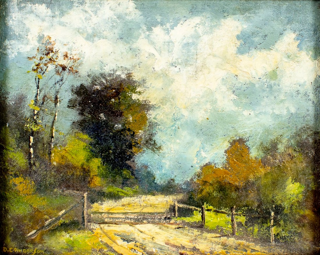 D E Anderson (US,mid 20C) oil painting (1 of 12)