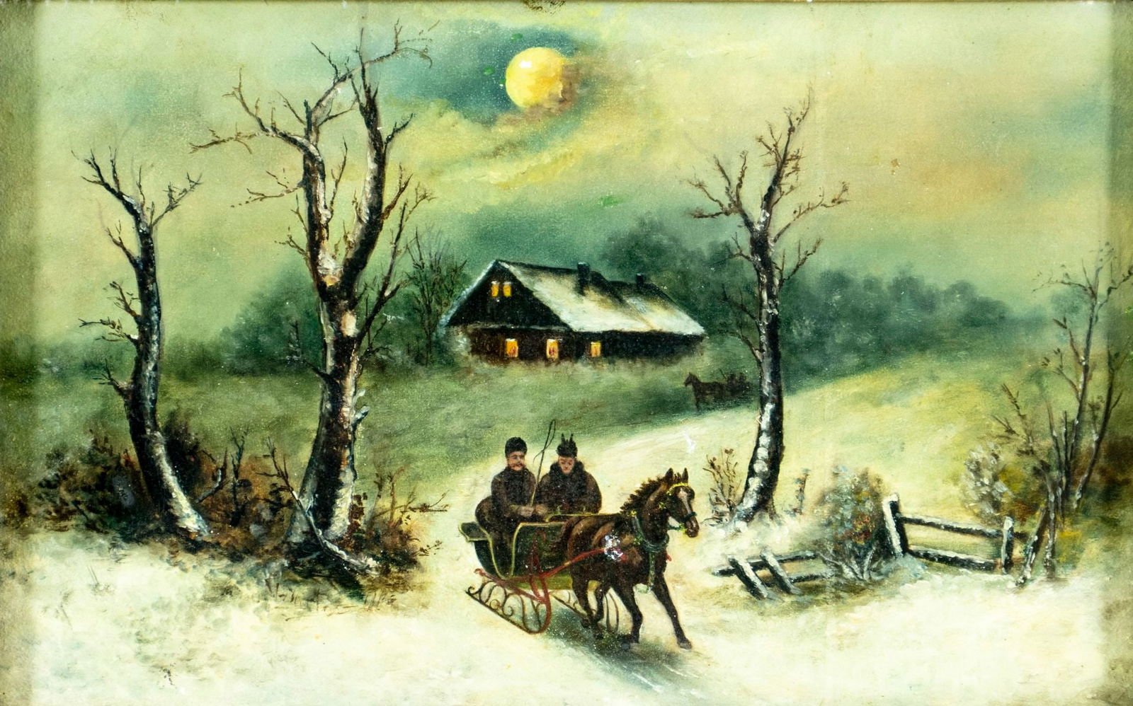 Antique early 20C European oil painting signed (1 of 12)