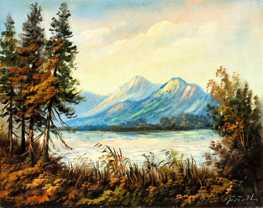 Vintage 20C American oil painting (1 of 12)