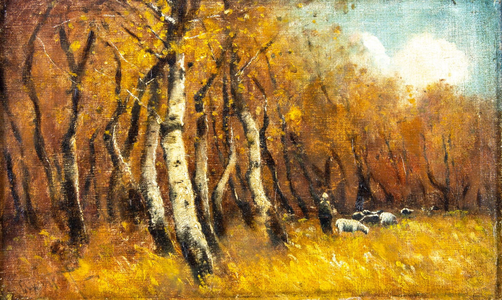 F Alberty (Europe,early 20C) oil painting antique (1 of 13)