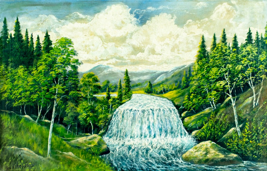 Charles Besenbruck (US,early 20C) oil painting antique (1 of 12)