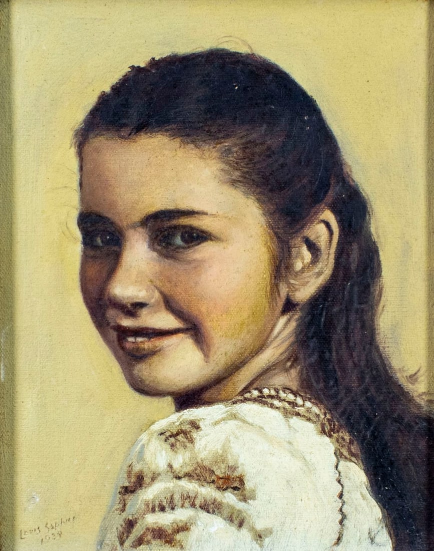 Louis Saphier (NY,Dutch,1875-1954) oil painting antique (1 of 11)