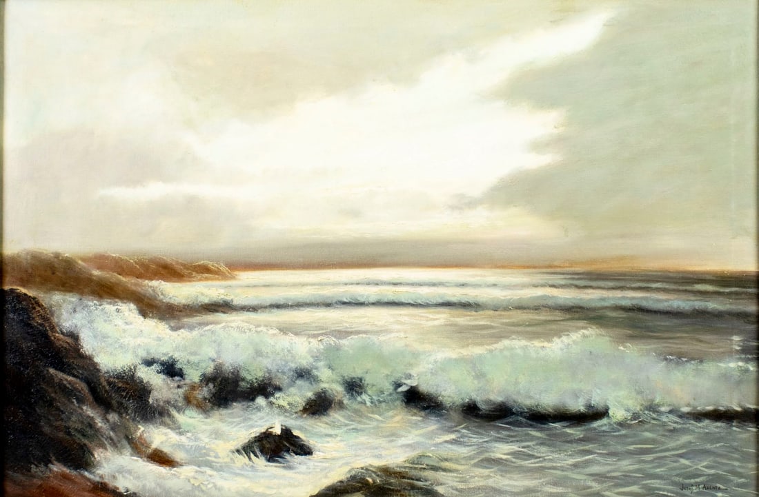 Josef M Arentz (ME,MD,German,1903-1969) oil painting (1 of 12)