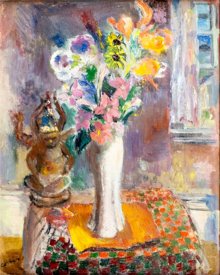 Jon Corbino (NY,MA,1905-1964) oil painting antique (1 of 15)