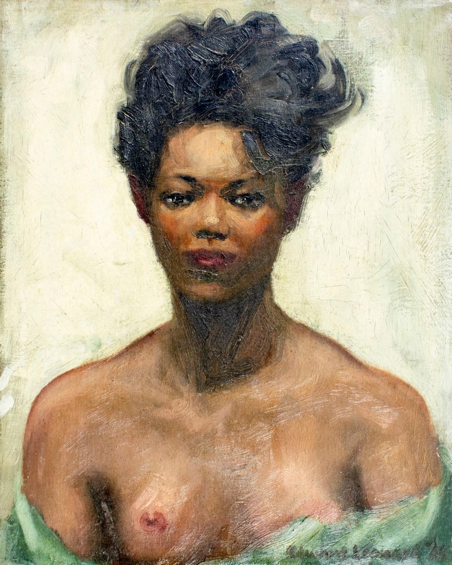 Edward Leonard (NY,FL,1901-1968) oil painting antique (1 of 14)