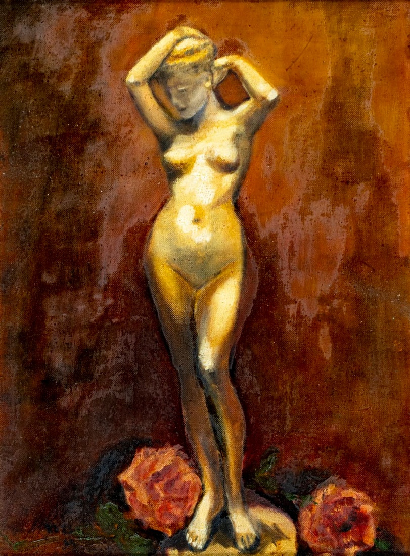 Ross (US,early 20C) oil painting antique (1 of 13)