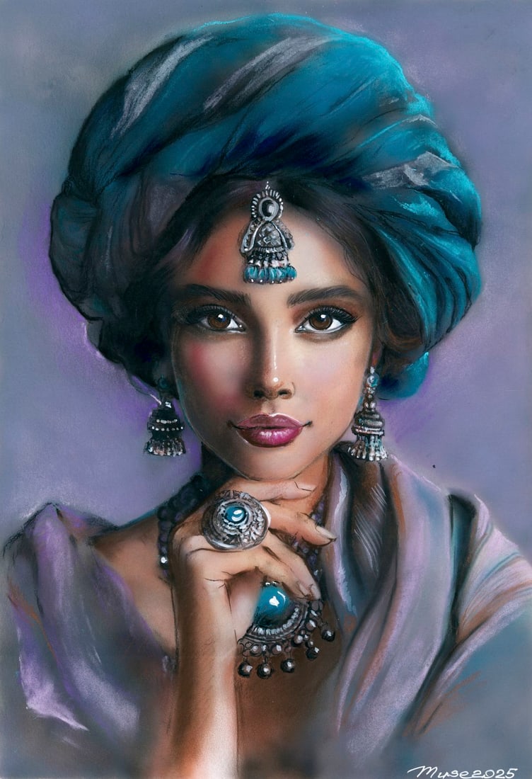 Olga Dolgikova (Ukraine,b 1967) acrylic painting (1 of 12)