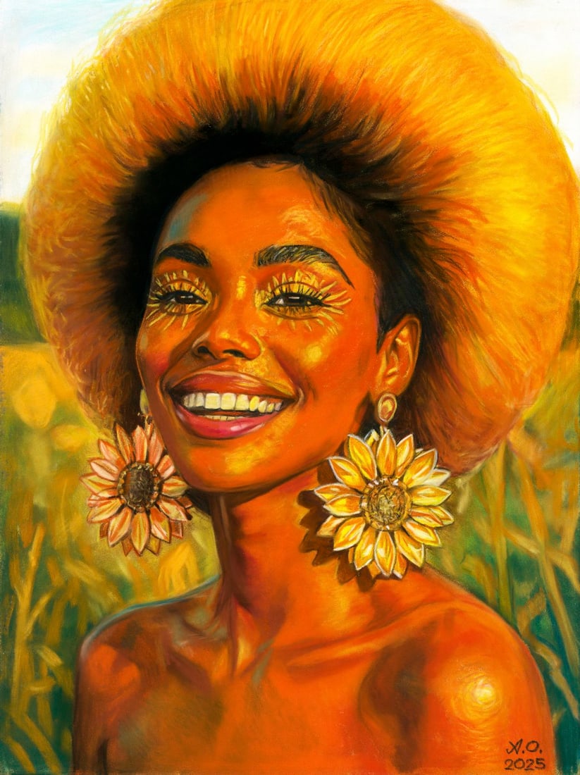 Oleksandr Achkasov (Ukraine,b 1965) pastel painting: ARTIST: Oleksandr Achkasov (Ukraine, born 1965) TITLE: Portrait of Woman MEDIUM: pastel on heavy paper CONDITION: Very good. ART SIZE: 16 x 12 inches / 4